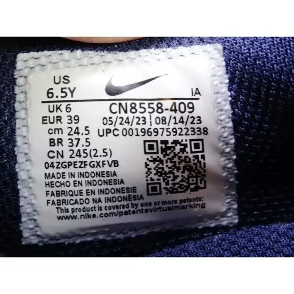 Nike MD Valiant GS Midnight Navy/Picante Red Youth 6.5Y Women 8 New in Box - Picture 13 of 13